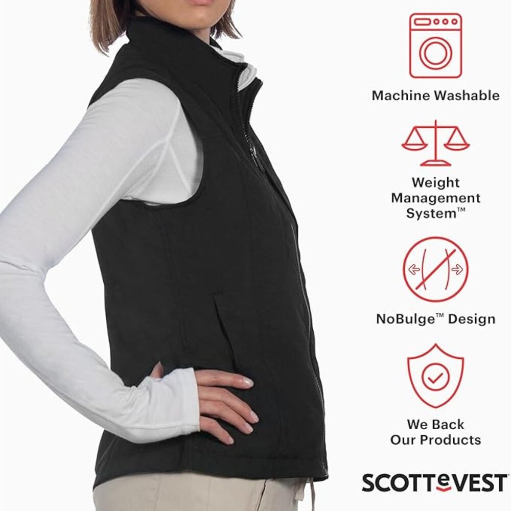 SCOTTeVEST Featherweight vest - 16 Hidden Pockets - size L - Cadet Blue - Picture 6 of 11
